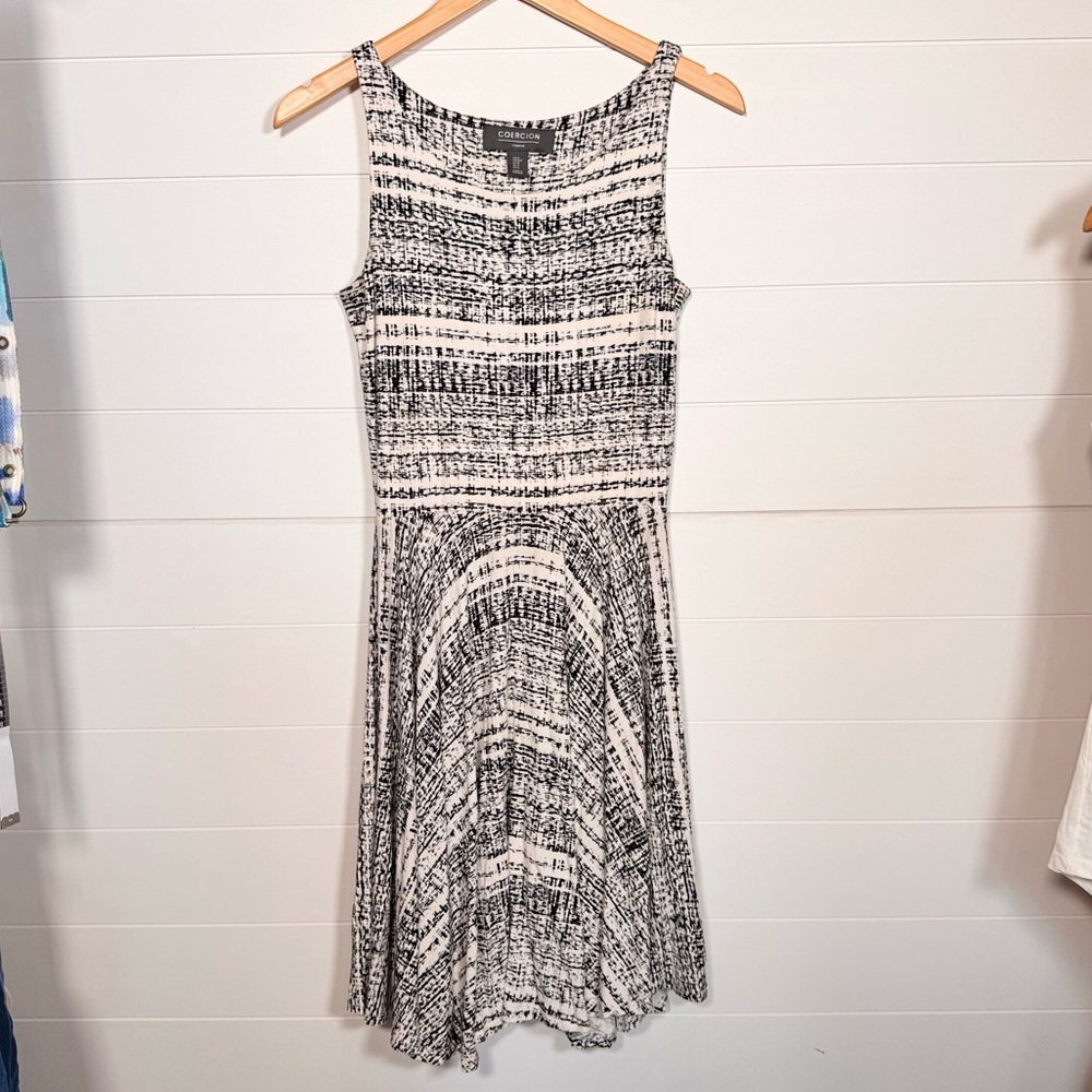 COERCION Patterned Rayon Blend Dress Size Small